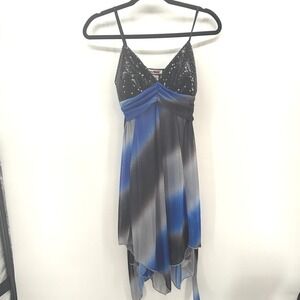 Tag 1080 Womens Crushed Velvet Asymmetric Beaded Fairy Grunge Witchy Top Size L